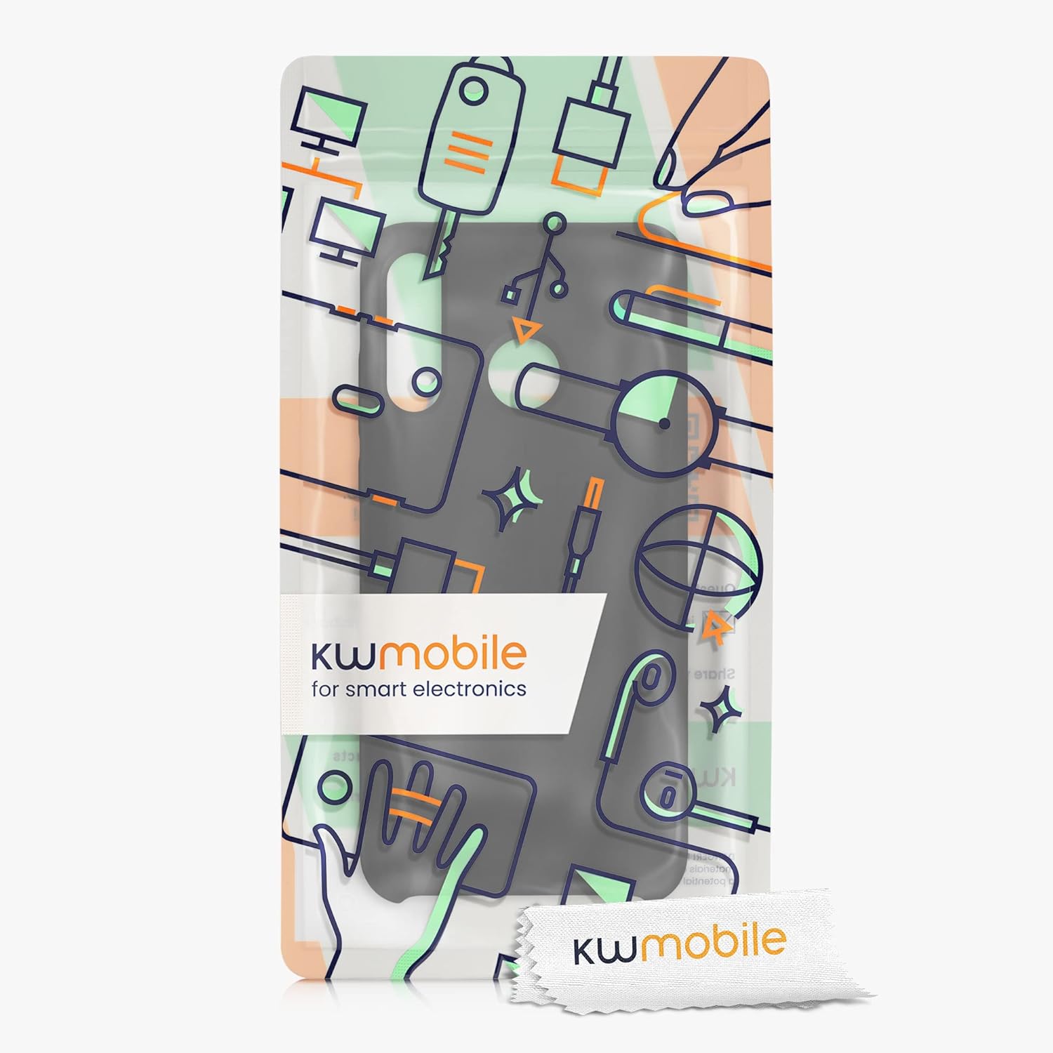 kwmobile Funda compatible con Huawei P30 Lite – Funda de silicona TPU con acabado suave – Negro