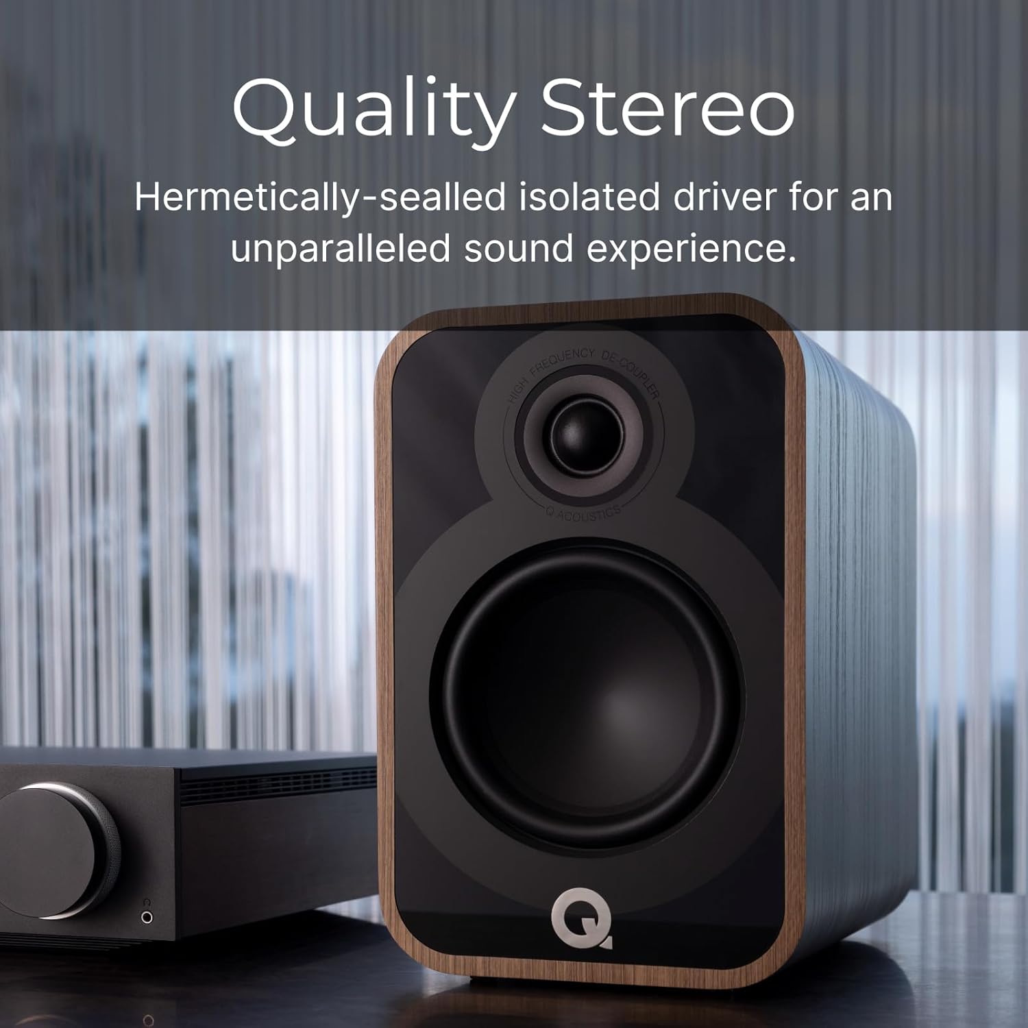 Q Acoustics 5010 – Par de altavoces compactos para estantería, color blanco satinado, controlador mediobajo de 4.5 pulgadas, tweeter de 1 pulgada,