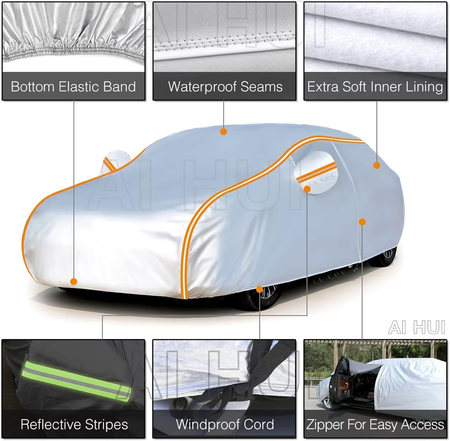 AI HUI Funda impermeable para automóvil compatible con Toyota Supra GR A90 A91 (2020-2023), funda impermeable para todo tipo de clima, para