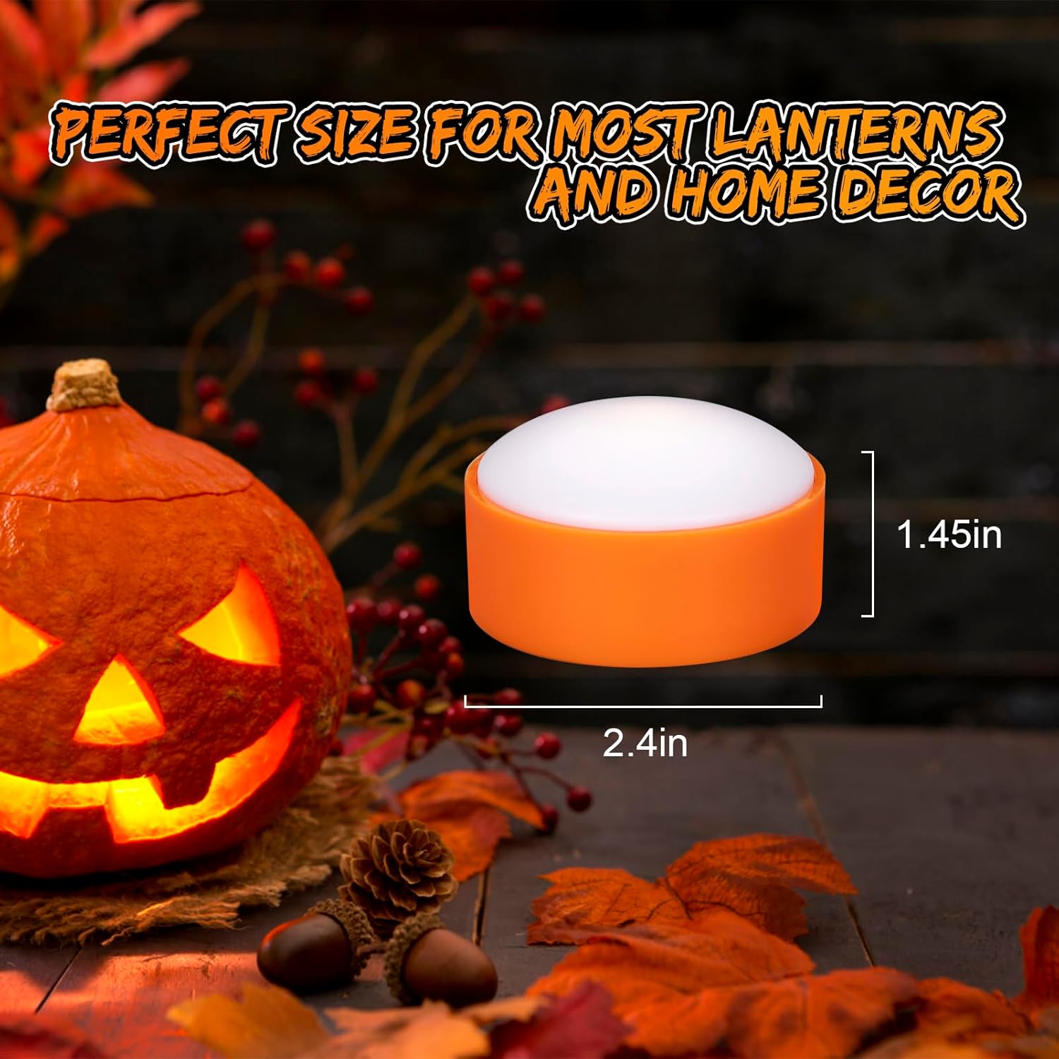 LUNSY Faroles LED de calabaza sin llama, funcionan con pilas, con control remoto y temporizador, luces RGB regulables que cambian de color para