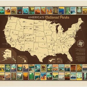 Riley Blake’s America’s National Parks – Panel de póster de 63 parques nacionales, tela acolchada de alta calidad, perfecto para acolchar, Riley Blake’s America’s National Parks – Panel de póster de 63 parques nacionales, tela acolchada de alta calidad, perfecto para acolchar,