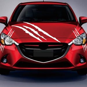 1 juego completo de calcomanías de garra de monstruo blanco para capó de automóvil, calcomanías de rayas para arañazos, color blanco, calcomanía 1 juego completo de calcomanías de garra de monstruo blanco para capó de automóvil, calcomanías de rayas para arañazos, color blanco, calcomanía