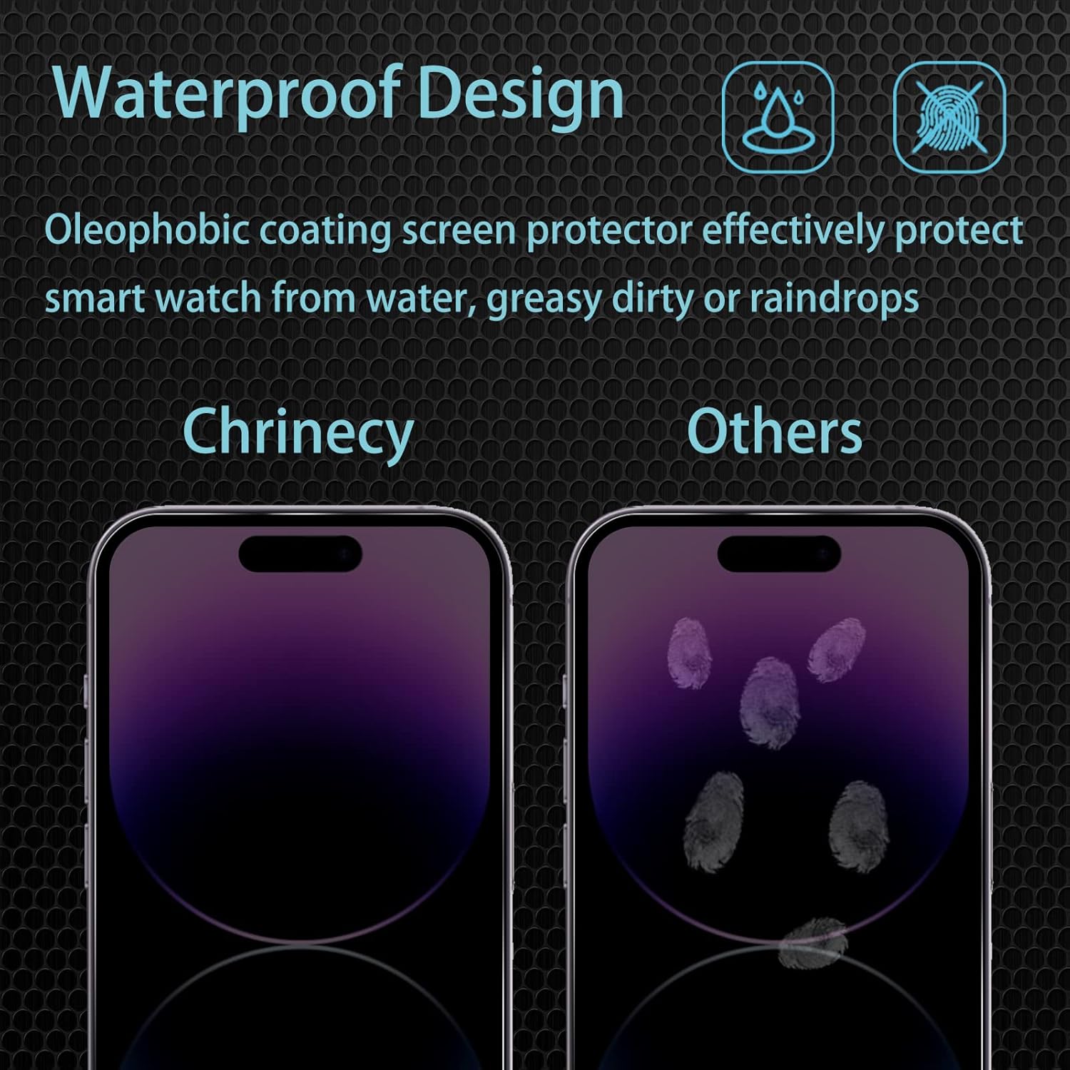 Paquete de 4 protectores de pantalla de privacidad compatibles con iPhone 14 Pro Max con 2 protectores de lente de cámara, dureza 9H, película