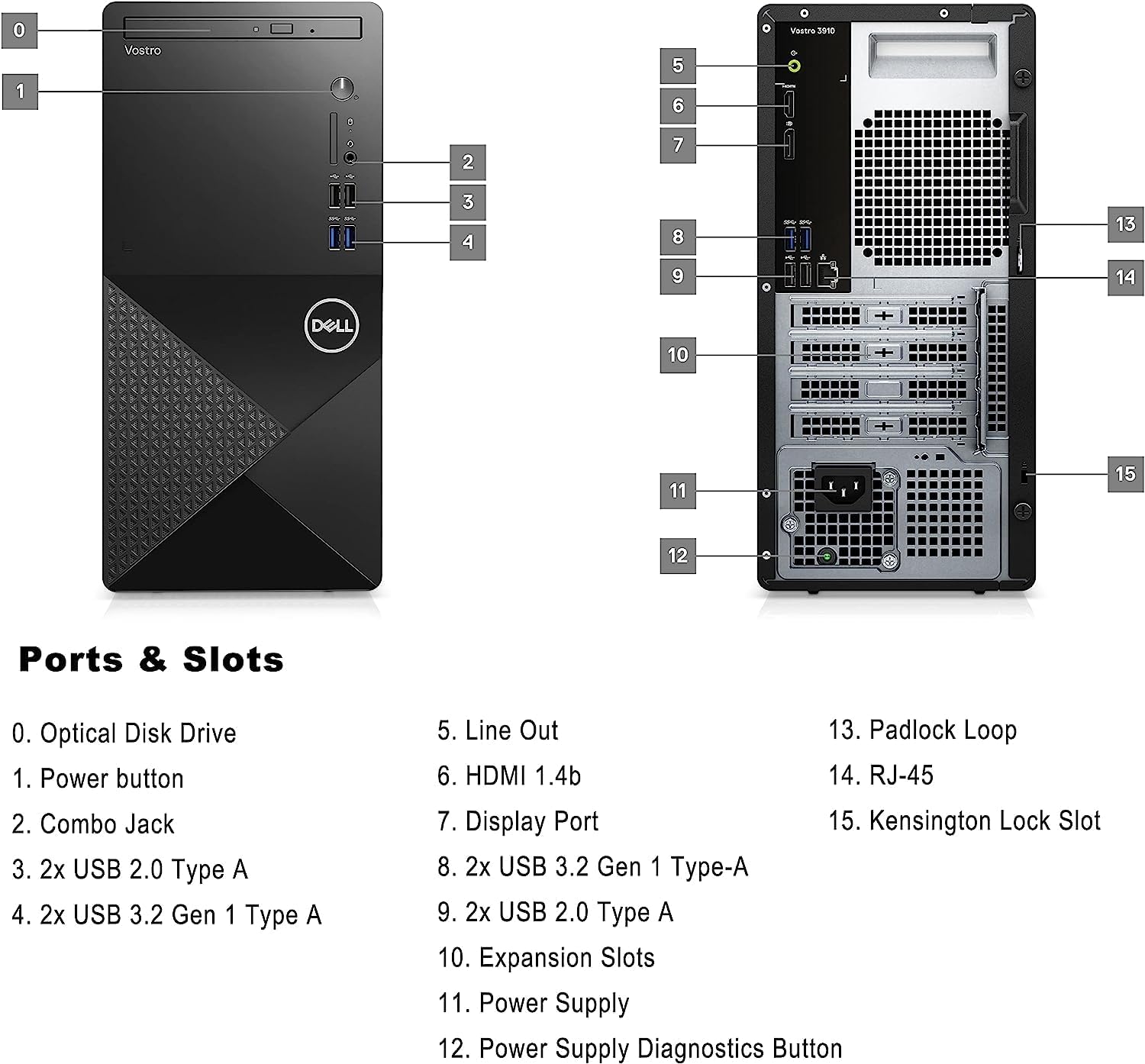 Dell Vostro 3910 Computadora de escritorio empresarial, procesador Intel Core i7-12700 de 12 generación, RAM DDR4 de 32 GB, SSD NVMe de 1 TB, WiFi