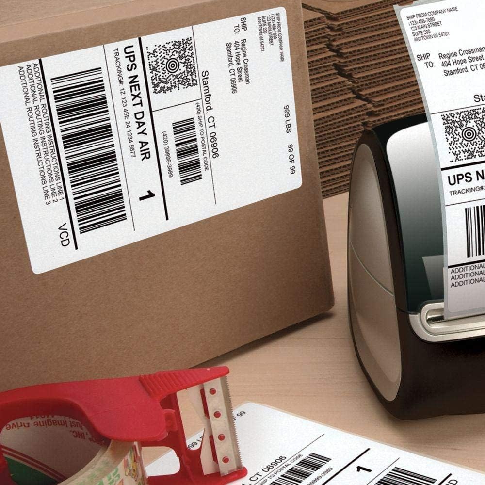 Etiquetas térmicas de 4 x 6 pulgadas, etiqueta térmica directa de envío 18000 (450 etiquetasrollo, 40 rollos) etiquetas térmicas perforadas para