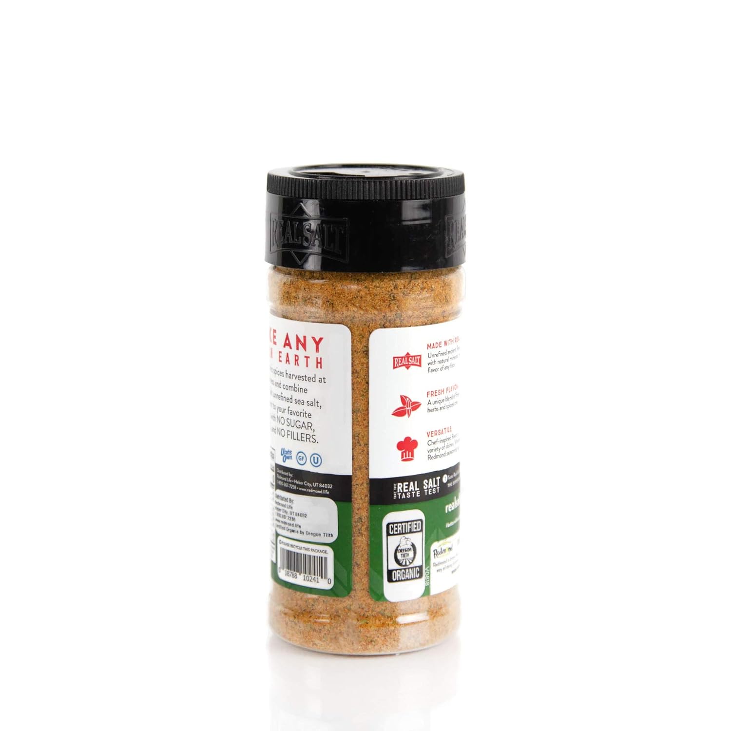 Redmond Real Sea Salt  Natural sin refinar sin gluten, condimento 8.25 onzas coctelera (paquete de 2)