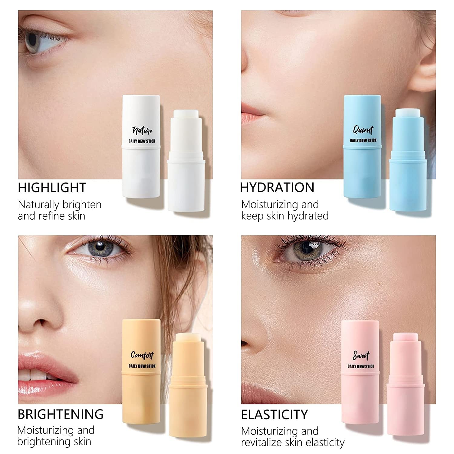 Bálsamo hidratante de rebote antiarrugas, 2 unidades, bálsamo hidratante facial para hidratar antes del maquillaje para piel seca, cara, cuello,