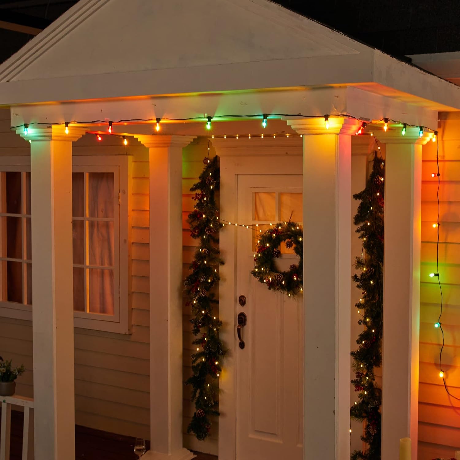 Minetom Bombilla de Navidad de repuesto LED multicolor C7, bombillas de Navidad C7 regulables, base de candelabro C7E12 para luces de Navidad C7