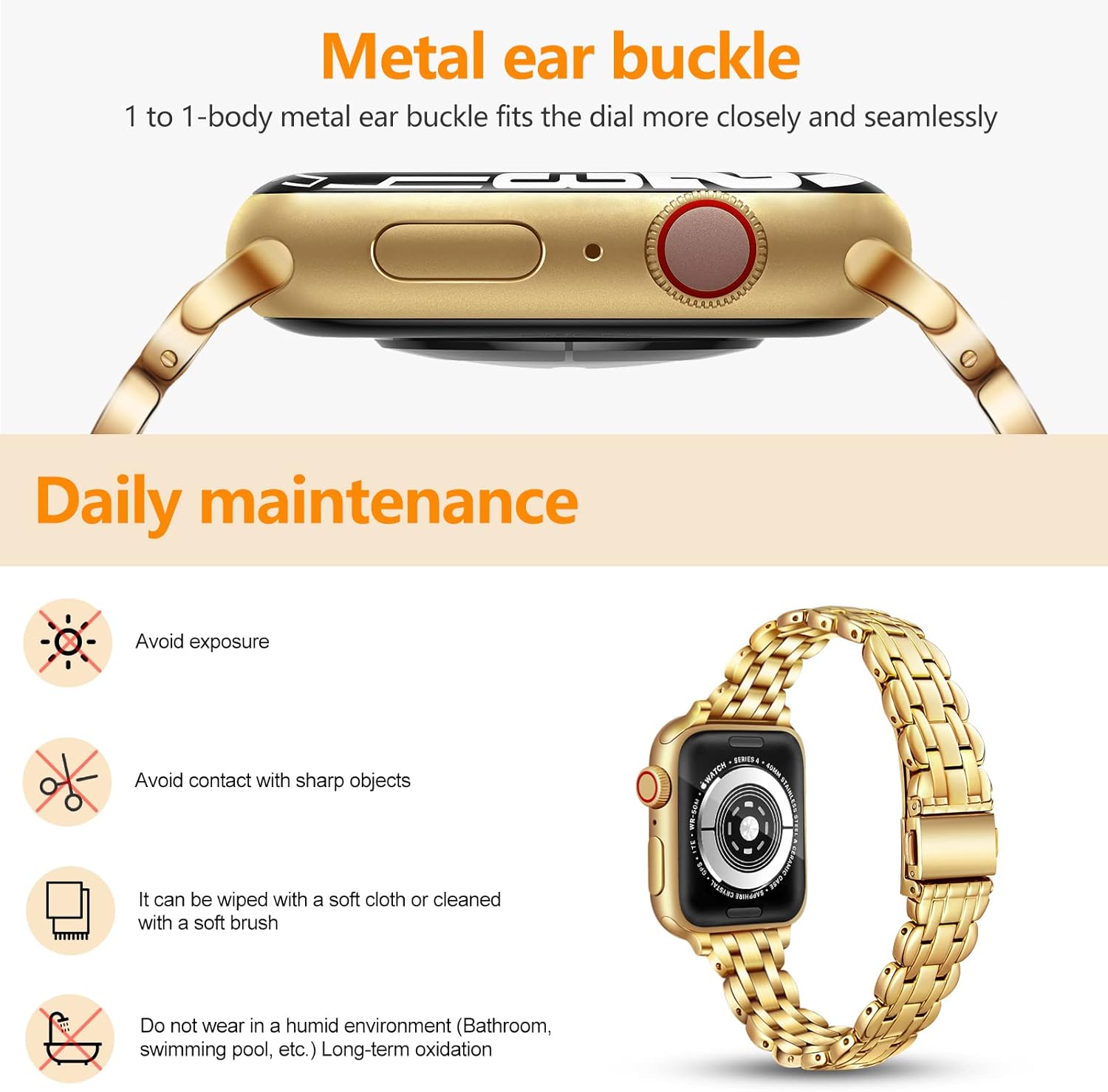 Thinkbands Correas de reloj compatibles con Apple Watch Band de 1.496 in, 1.575 in, 1.614 in, 1.654 in, 1.732 in, 1.772 in, Iwatch SE Series