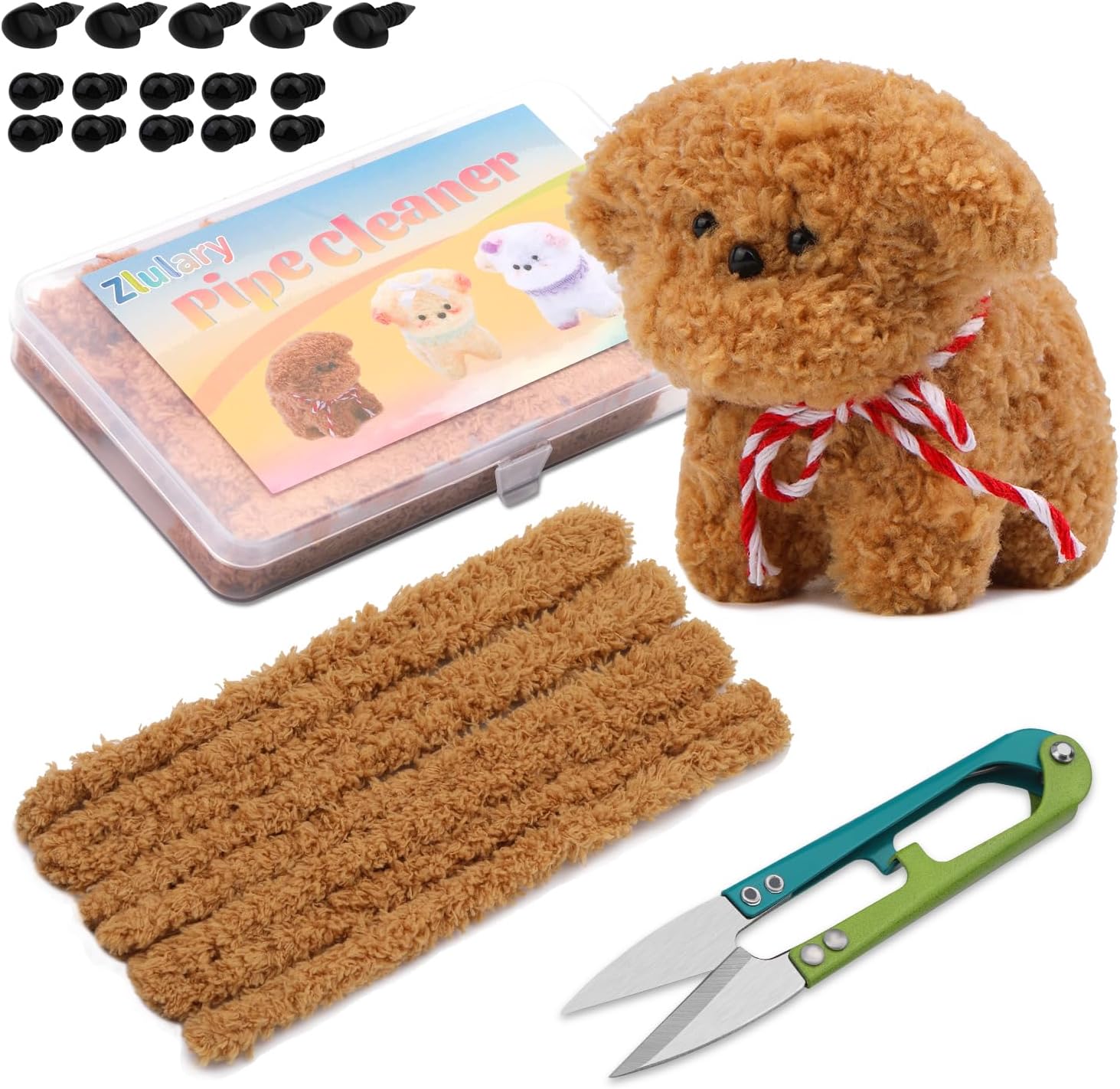 Limpiador de pipas para manualidades, tallos de felpilla súper gruesos de 0.59 pulgadas, limpiador de pipas para principiantes, manualidades,