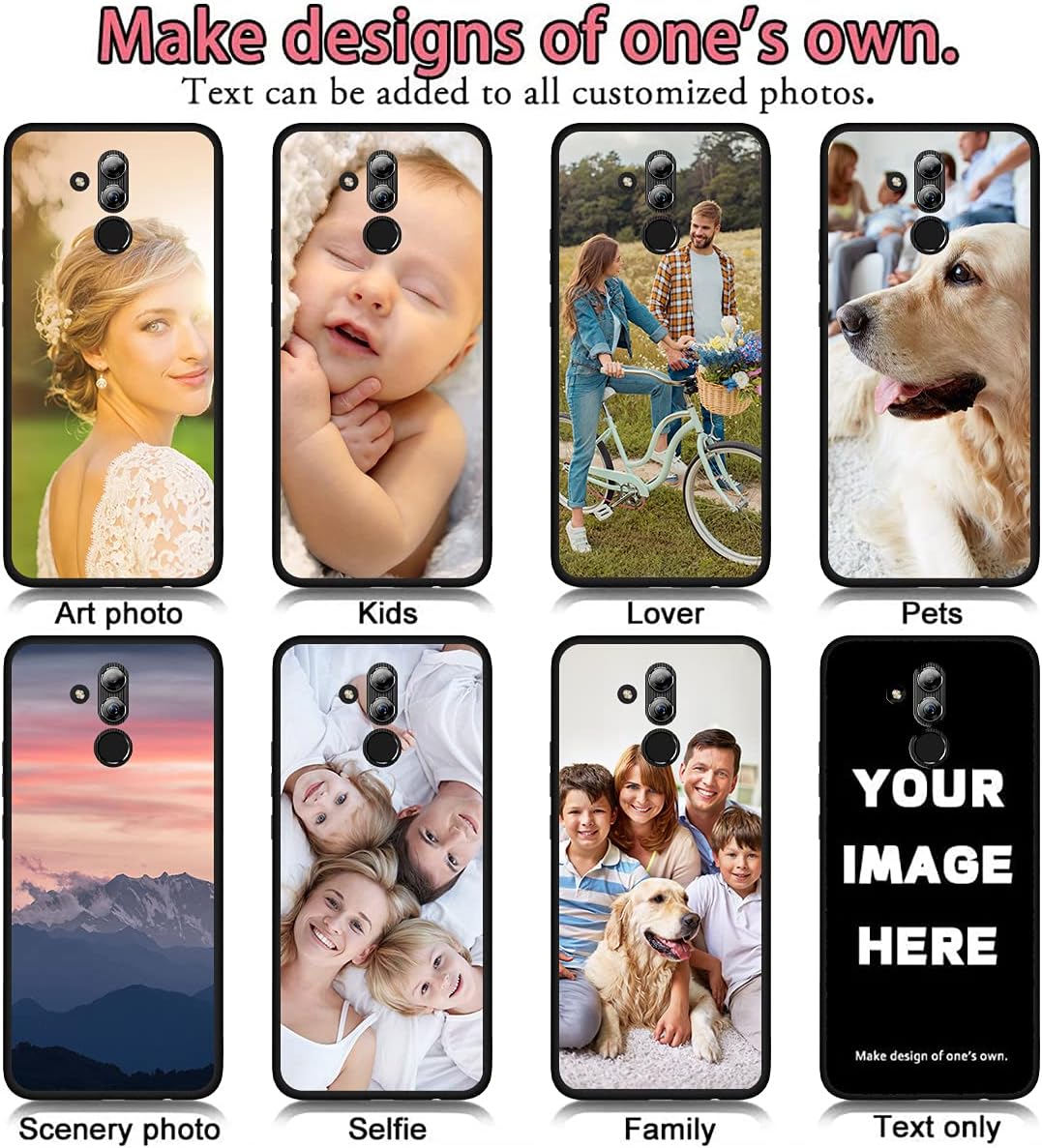 Styletify Funda de fotos personalizada para Huawei P40 Pro Plus, funda de silicona a prueba de golpes, funda de teléfono personalizada de caramelo