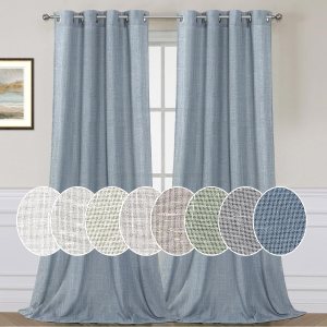 H.VERSAILTEX – Juego de 2 cortinas de lino natural para ventanas (mezcla de lino), cortinas premium, cortinas suaves que reducen la luz,paneles H.VERSAILTEX – Juego de 2 cortinas de lino natural para ventanas (mezcla de lino), cortinas premium, cortinas suaves que reducen la luz,paneles