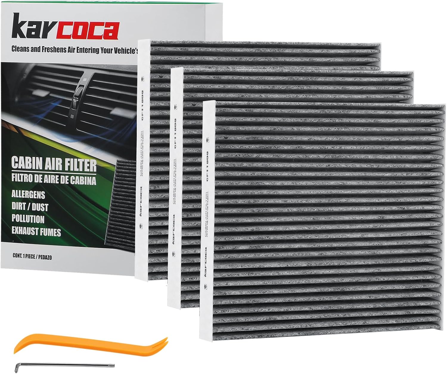 CF11809 Filtro de aire de cabina prémium con carbón activado compatible con CADILLAC CHEVY SILVERADO GMC Sierra 2014 2015 2016 2017 2018 2019 2020