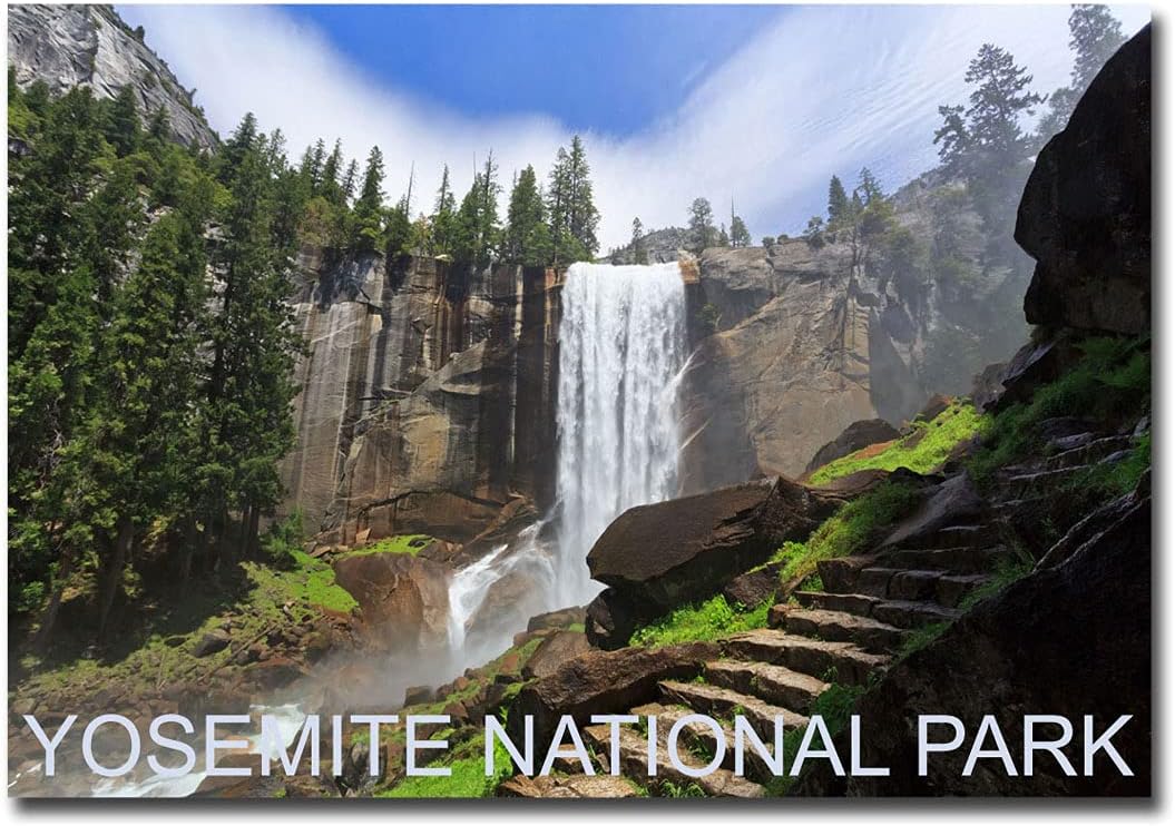Yosemite National Park, California The Mist Trail Travel Refrigerator Magnet Tamaño 2.5″ x 3.5″