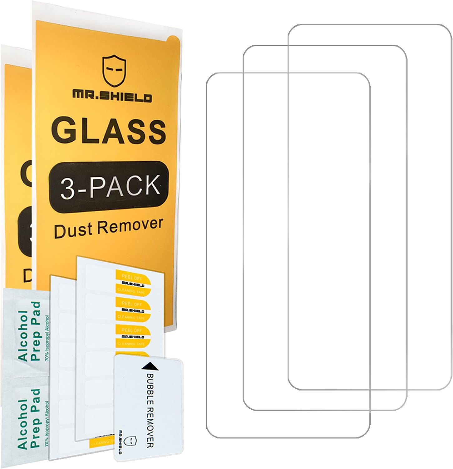 Mr.Shield Paquete de 3 Protector de pantalla para Nokia XR21 proteger la versión de la cámara vidrio templado vidrio japonés con dureza 9H Protector