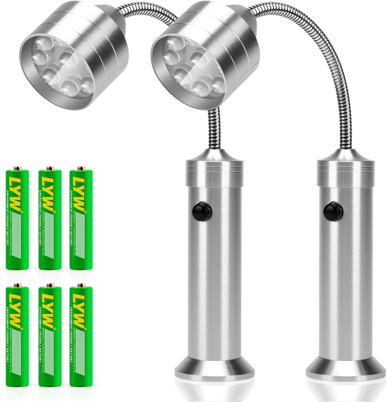 KOSIN – Luces LED para parrilla de asador con base magnética, muy brillantes, cuello de ganso flexible de 360 grados, resistente a la intemperie,