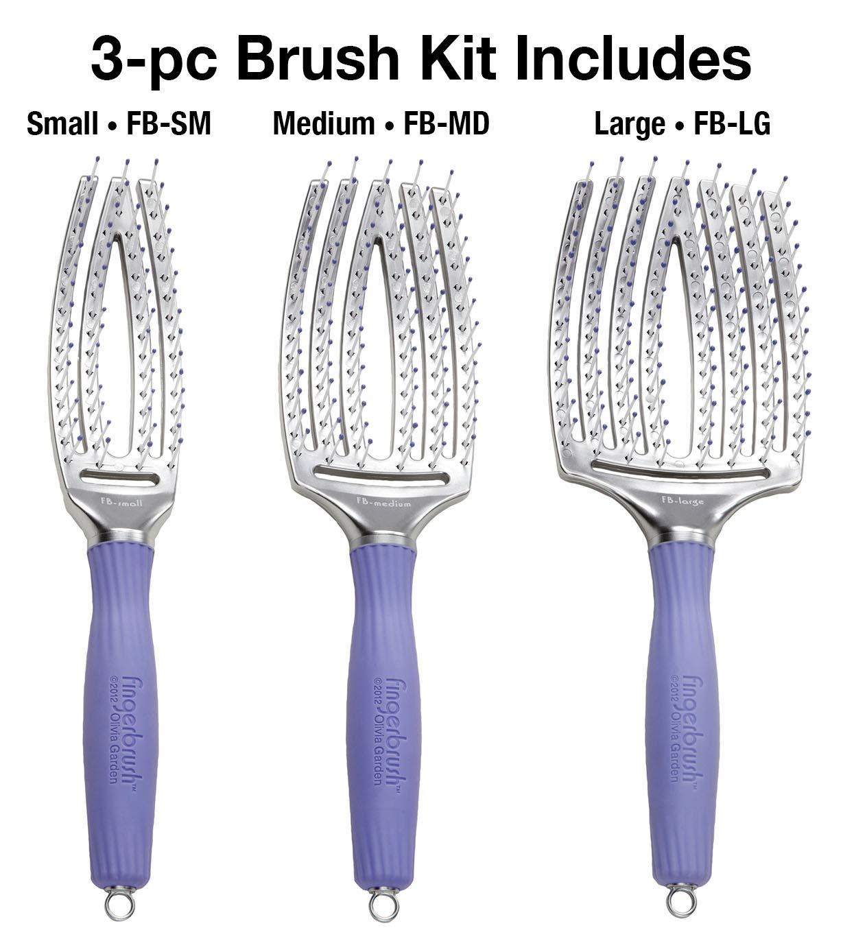 Olivia Garden FingerBrush – Cepillo para el cabello con paleta, para abrazar el cuero cabelludo y ventilado