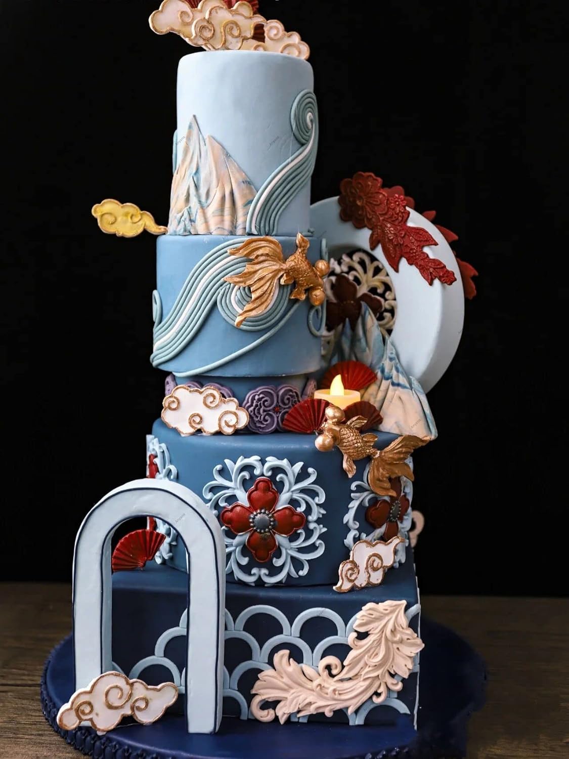 Anyana 2 unids Vintage flor vid azúcar encaje silicona fondant impresión molde pastel decoración herramientas Sugarcraft glaseado chocolate medallón