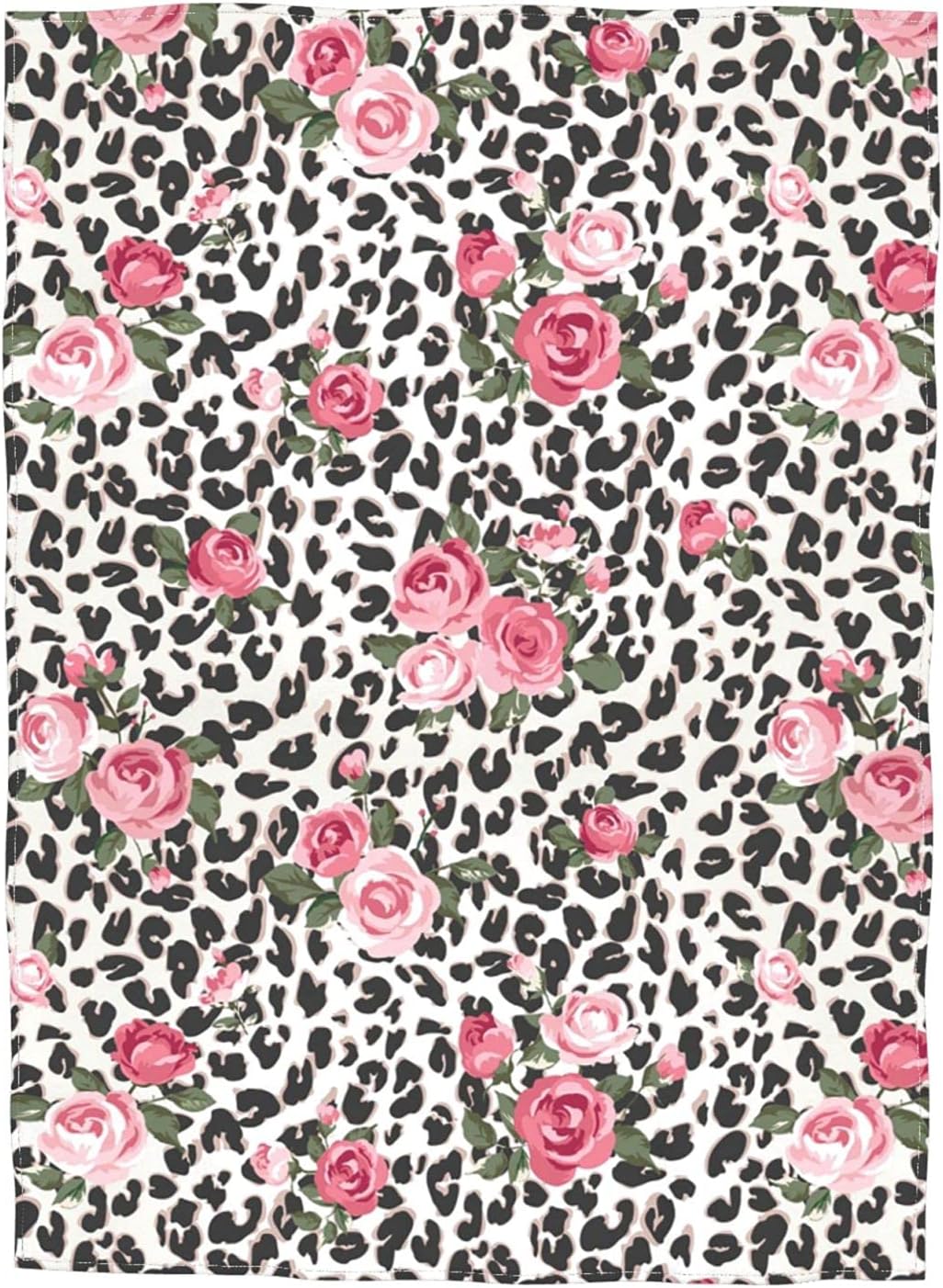 Manta de forro polar sin costuras con diseño de rosa bonita para sofá, gruesa y mullida, cálida y suave, para sofá, 40 x 50 pulgadas