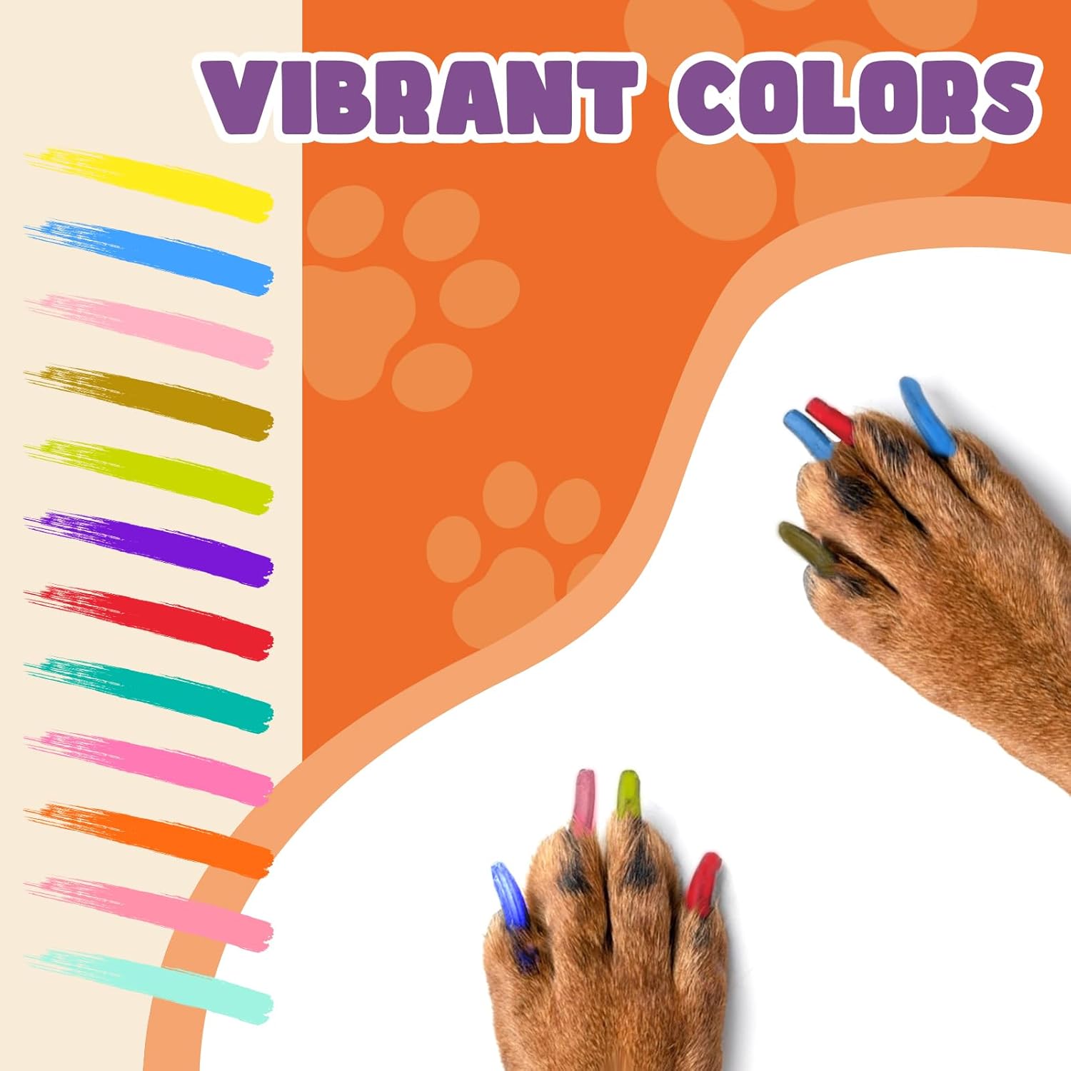 Avont Bolígrafo de esmalte de uñas para perros, 12 colores de secado rápido, pintura de uñas para perros, esmalte de uñas seguro para perros,