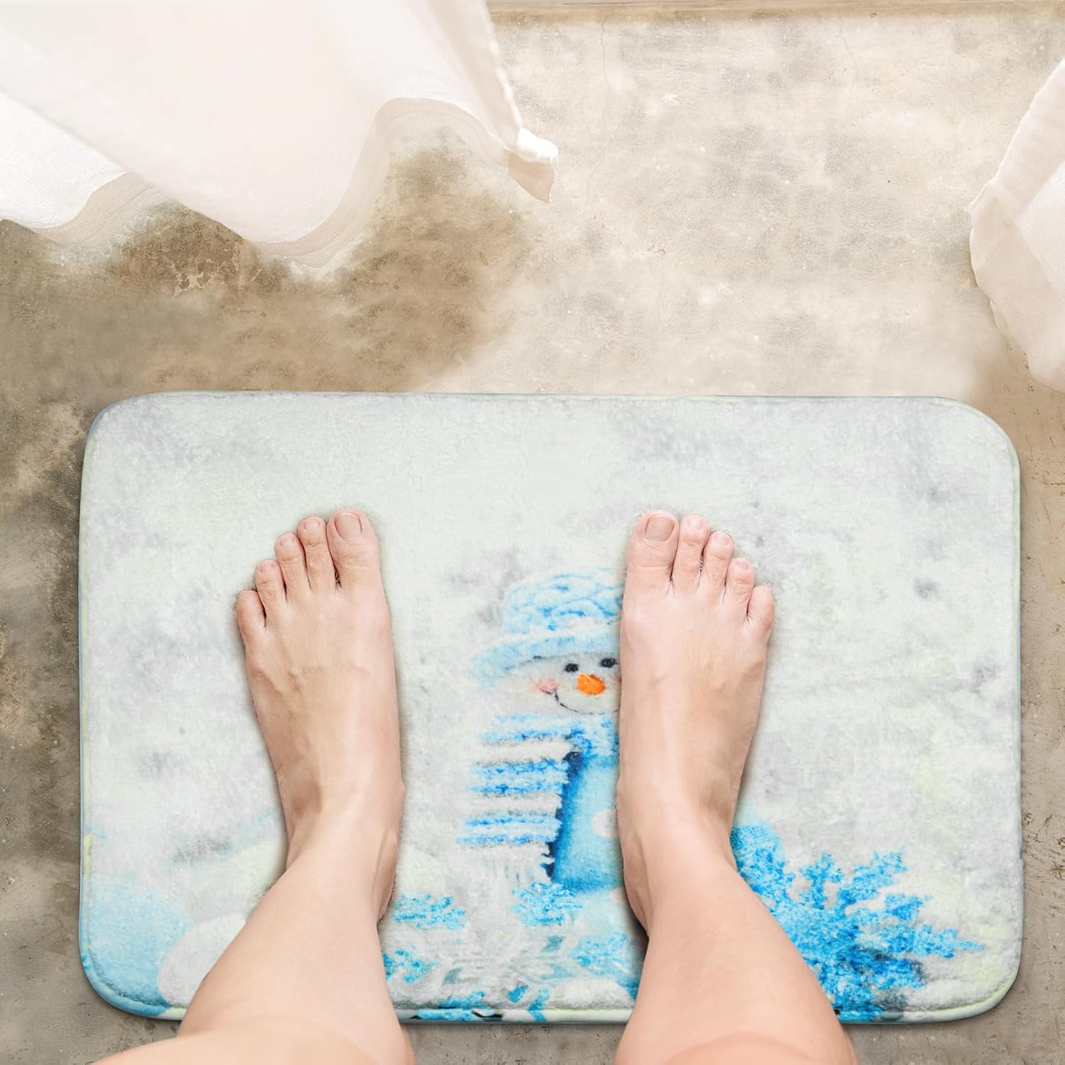 QIYI Alfombra de baño súper suave, antideslizante, lavable a máquina, de secado rápido, para oficina, cocina, comedor, sala de estar, baño, alfombra