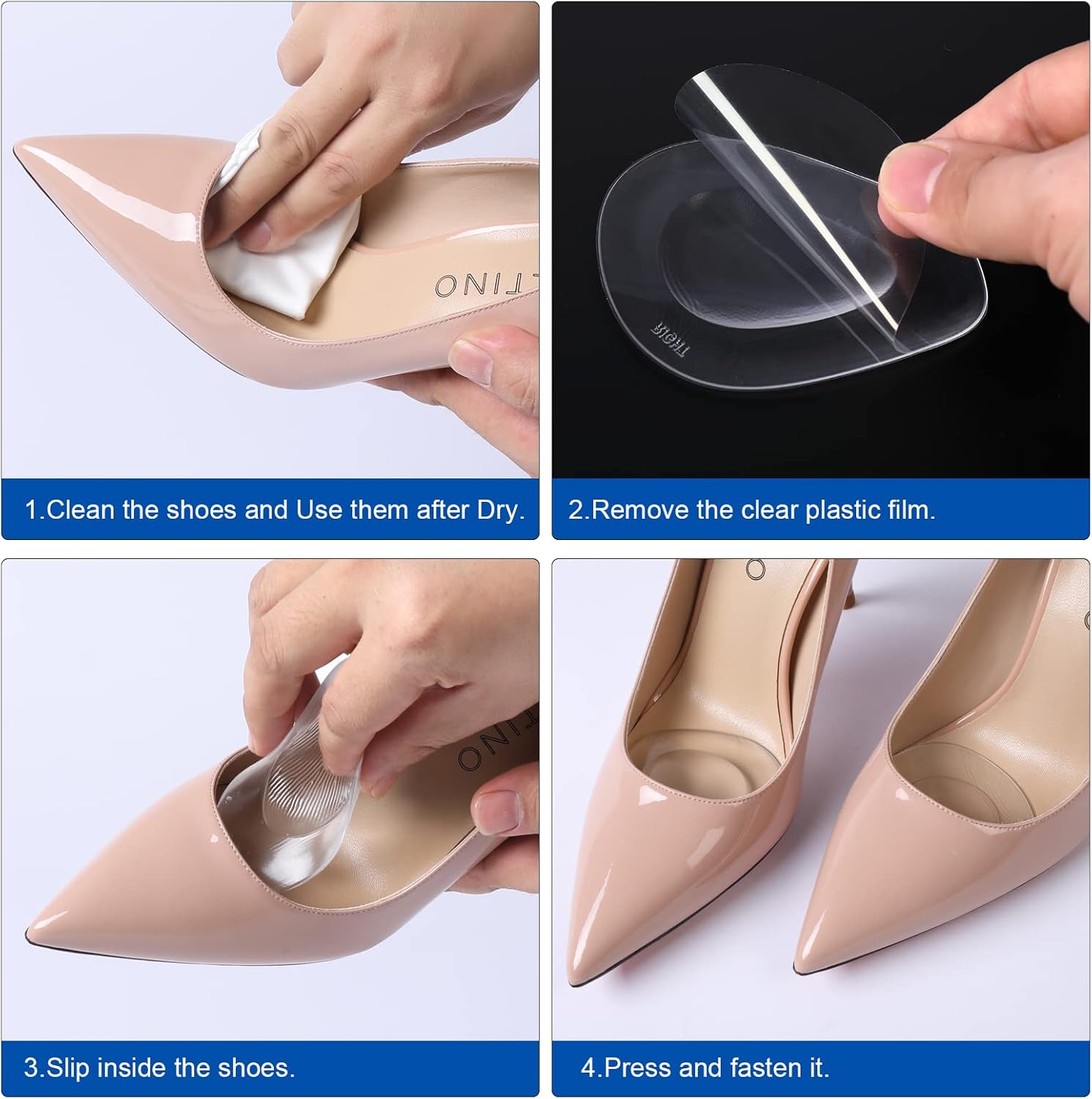 BHXANZOU Almohadillas metatarsianas para aliviar el dolor,Cojines de bola de pie para tacones altos,Almohadillas de metatarsalgia,Almohadillas