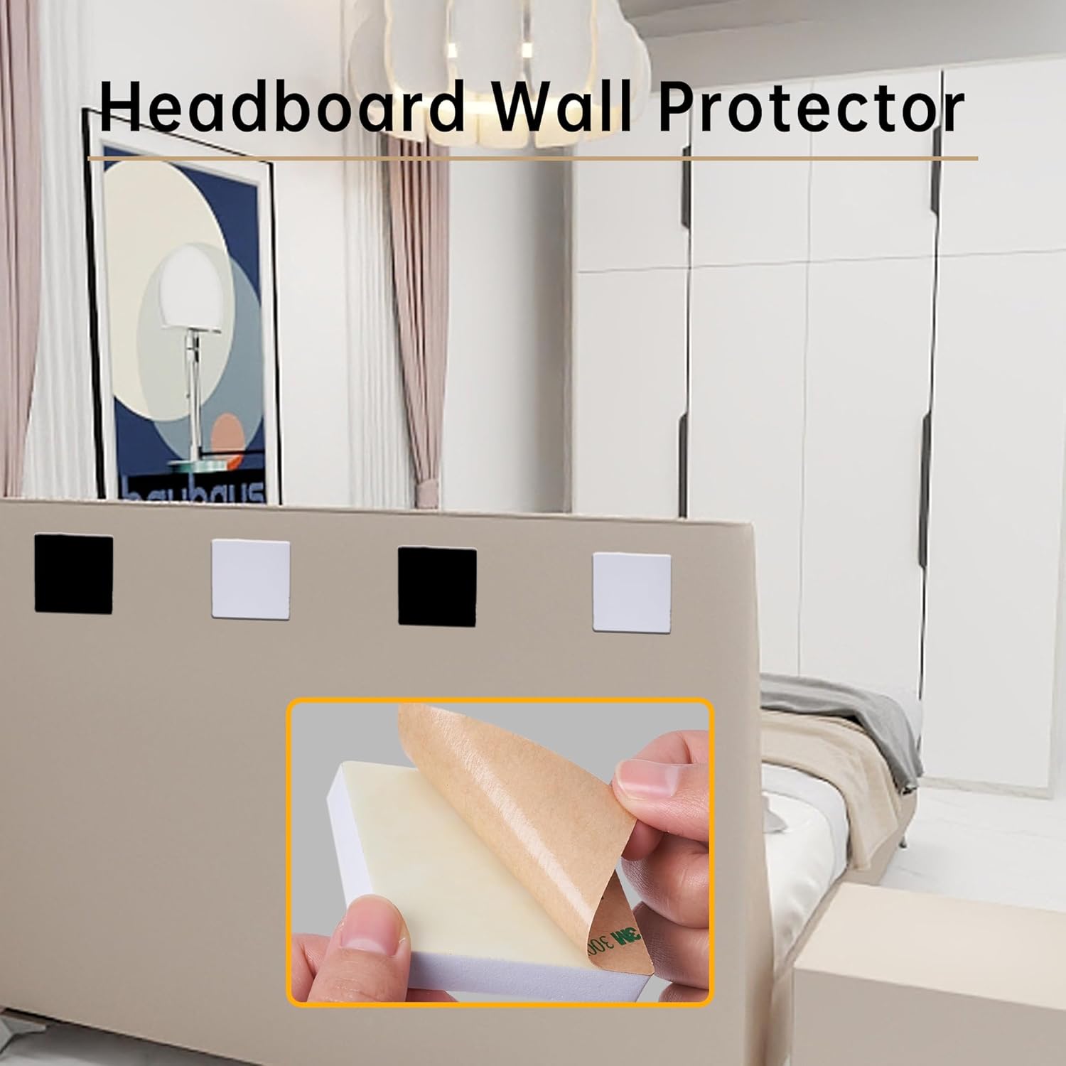 Tapones antivibración para cabecero de cama contra la pared, tapones de ruido de cama, parachoques de cabecera para evitar que golpeen la pared,