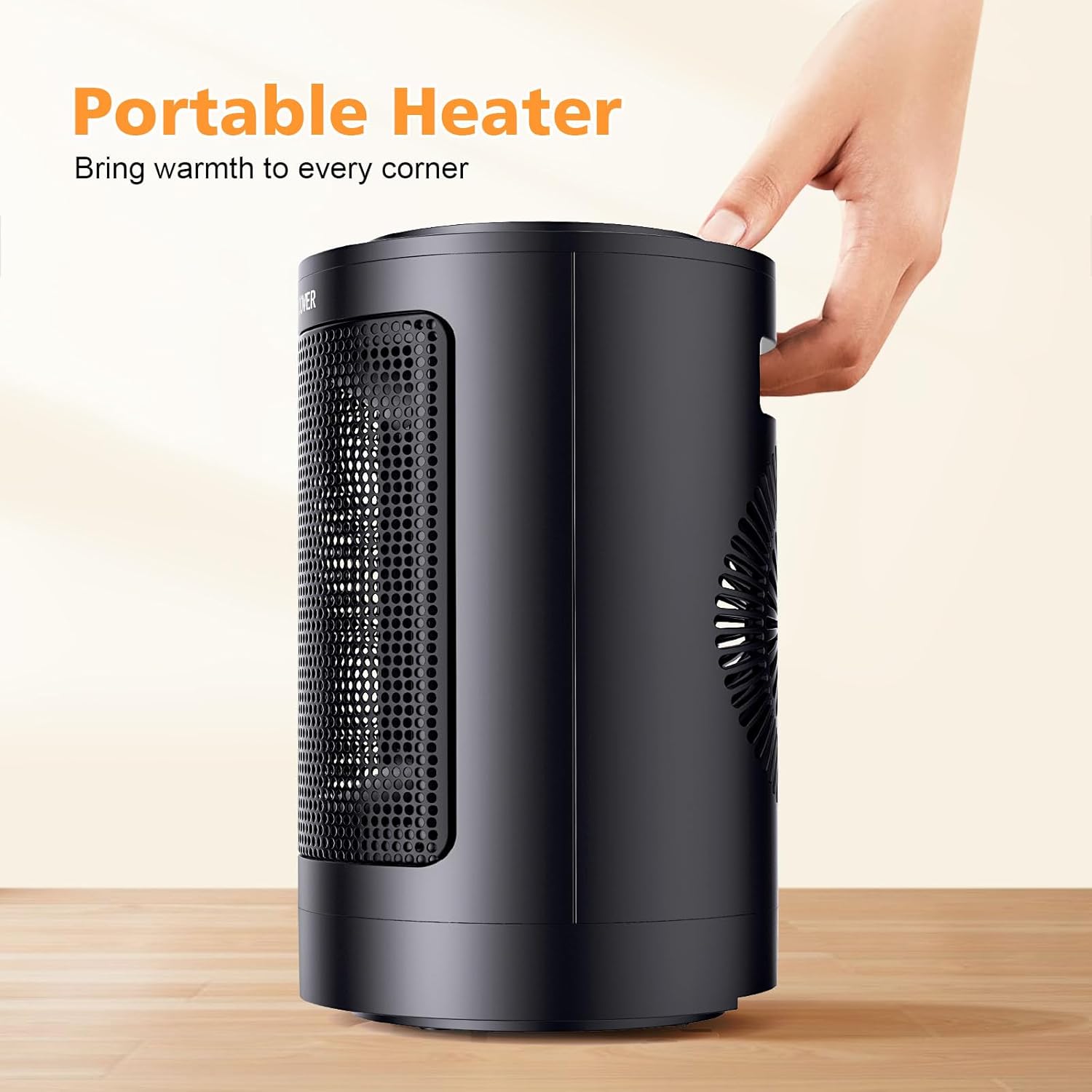 Calentador de espacio eléctrico, oscilación de 70, calentador personal de 1500 W750 W, calentador eléctrico con protección contra sobrecalentamiento
