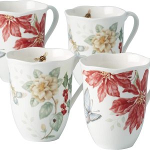 Lenox 884474 Butterfly Meadow Holiday – Juego de tazas (4 piezas) Lenox 884474 Butterfly Meadow Holiday – Juego de tazas (4 piezas)