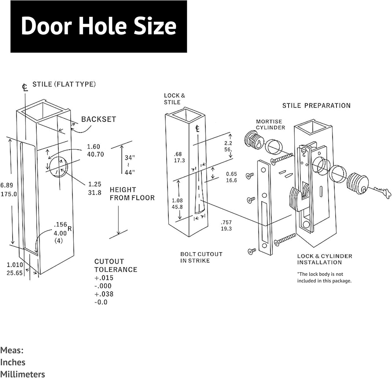 elox Cilindro con llave de zinc y 1 cilindro de perilla para Adams Rite Commercial Storefront Door Lock a Pair Pack AL Color