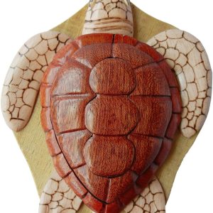 Honu Turtle – Caja de rompecabezas de madera con temática hawaiana – Cerradura mezclada con diseño – Almacenamiento de seguridad – Caja de Honu Turtle – Caja de rompecabezas de madera con temática hawaiana – Cerradura mezclada con diseño – Almacenamiento de seguridad – Caja de