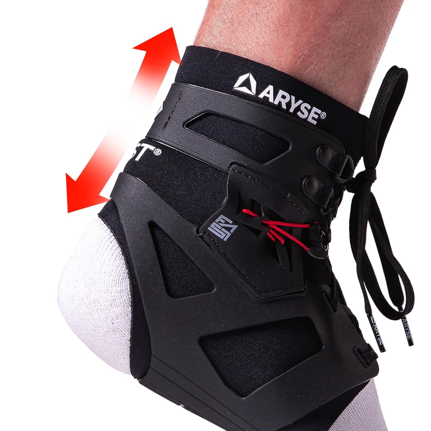 ARYSE IFAST – Tobillera estabilizadora de tobillo para hombres y mujeres, ideal para baloncesto, voleibol, fútbol y mucho más. (XXL, blanco, par)