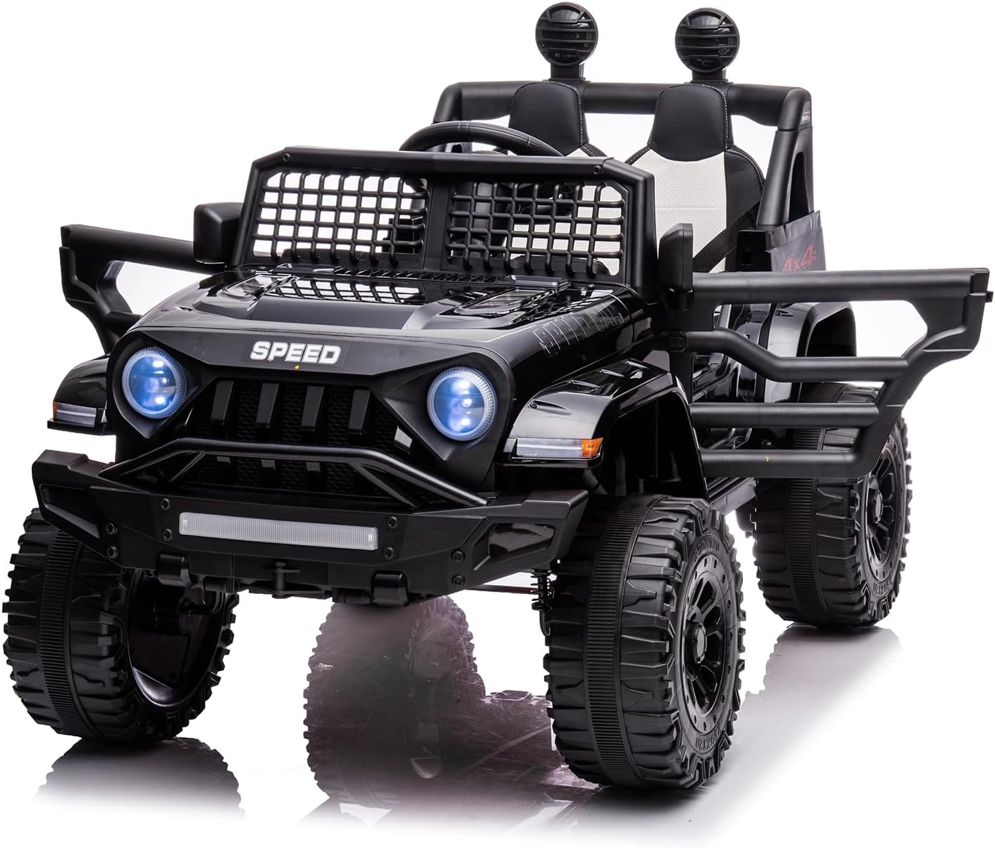 Coche de paseo para niños con batería de 12 V con control remoto, botón de arranque, botón oscilante, MP3, ruedas eléctricas, vehículos eléctricos,