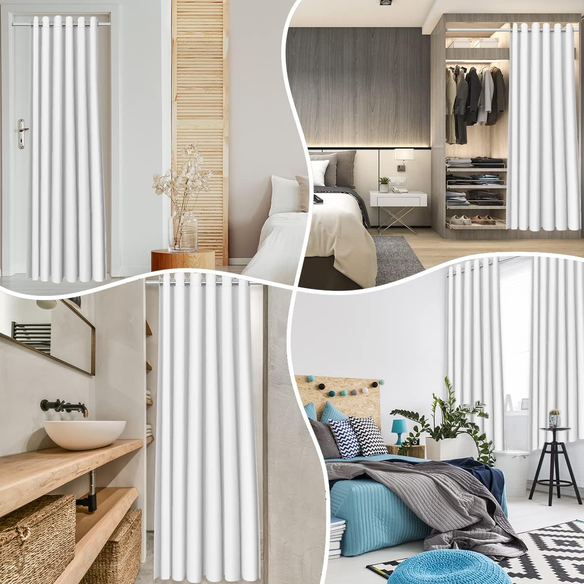 Erosebridal Samurai – Cortina opaca con estampado de puesta de sol, cortina de puerta japonesa, silueta de edificio, transpirable, cortina japonesa