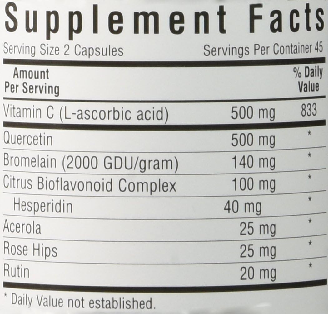 BlueBonnet Suplemento de vitamina C súper quercetina, 90 cápsulas