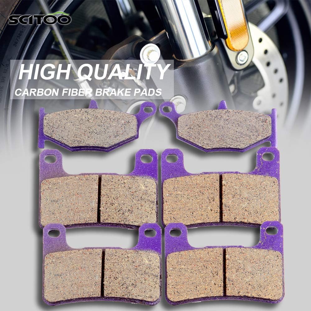 SCITOO Pastillas de freno de fibra de carbono aptas para 06 07 08 09 Suzuki, 08 09 11 12 para Suzuki Hayabusa, 13 para Suzuki Hayabusa GSX1300RA ABS