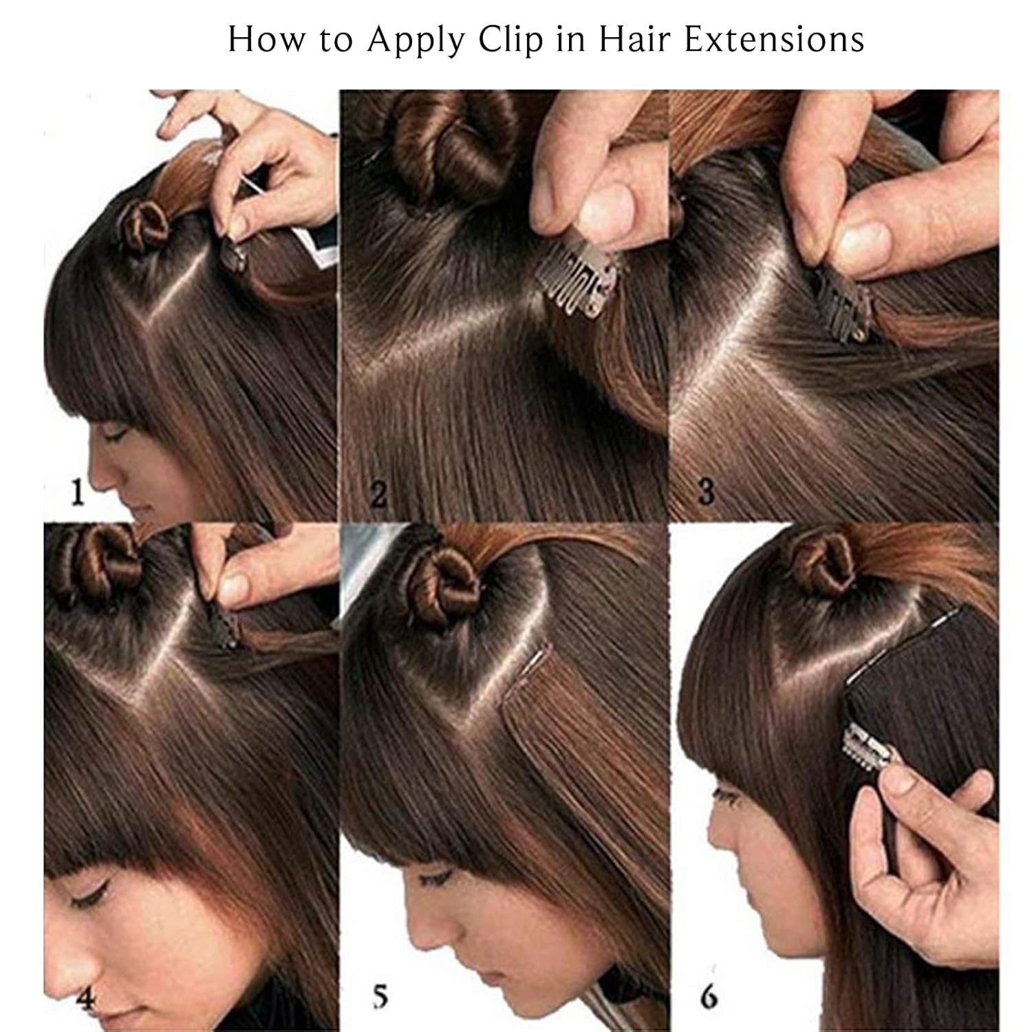 Extensiones de cabello humano con clip, 7 piezas, 2.4onzas, 15, 18, 20, 22 pulgadas, sedoso y liso, con tramas, sin costuras, para extensiones de