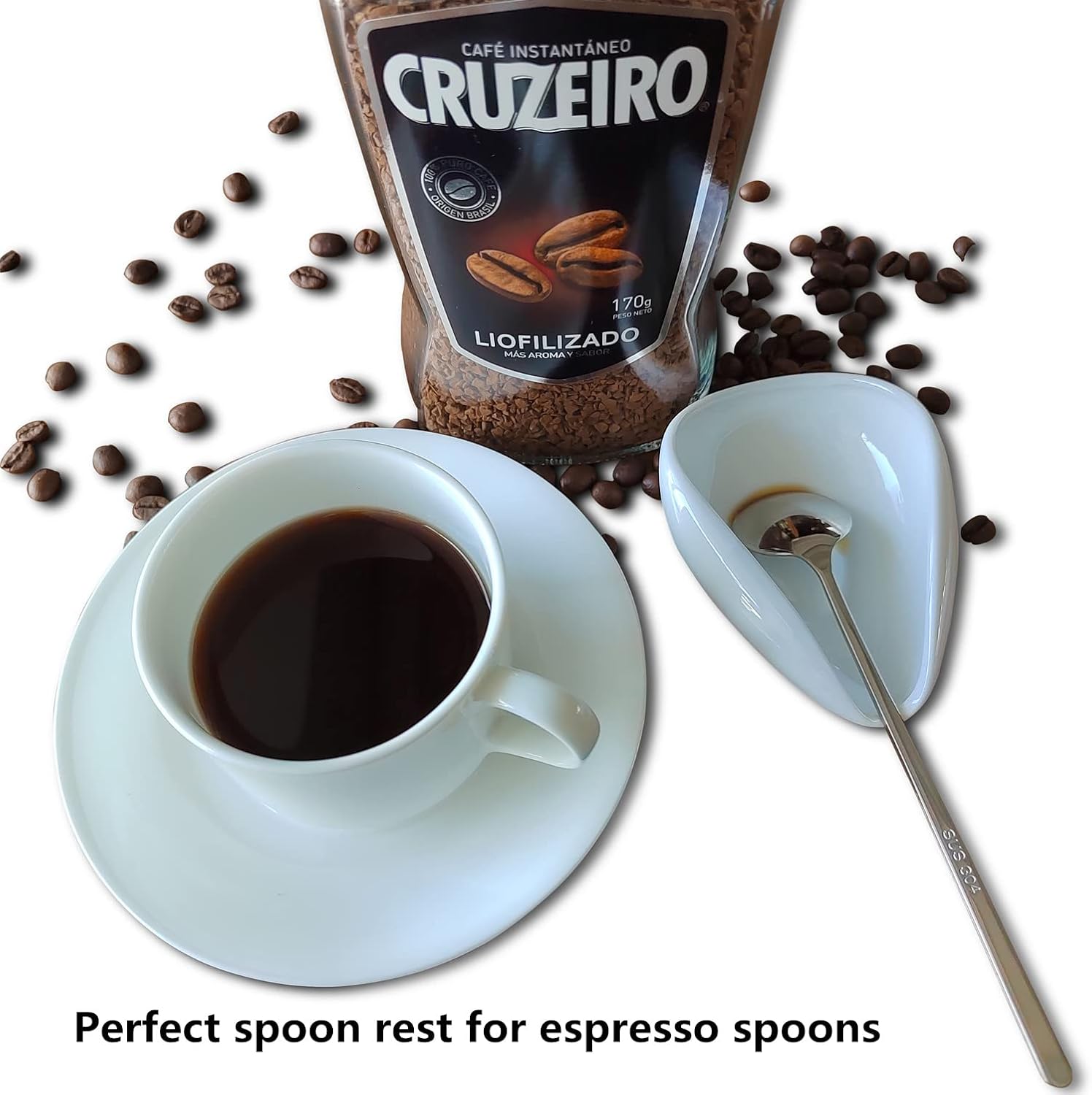 Soporte para cuchara y cuchara de café, soporte de cuchara de café de cerámica, soporte para cuchara pequeña para agitadores de café, cucharadita,