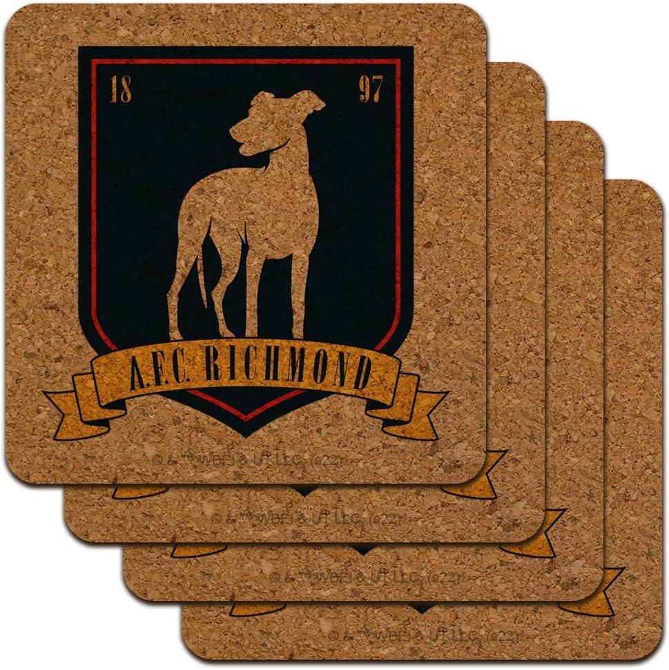 Ted Lasso A.F.C. Richmond Juego de posavasos de corcho de perfil bajo