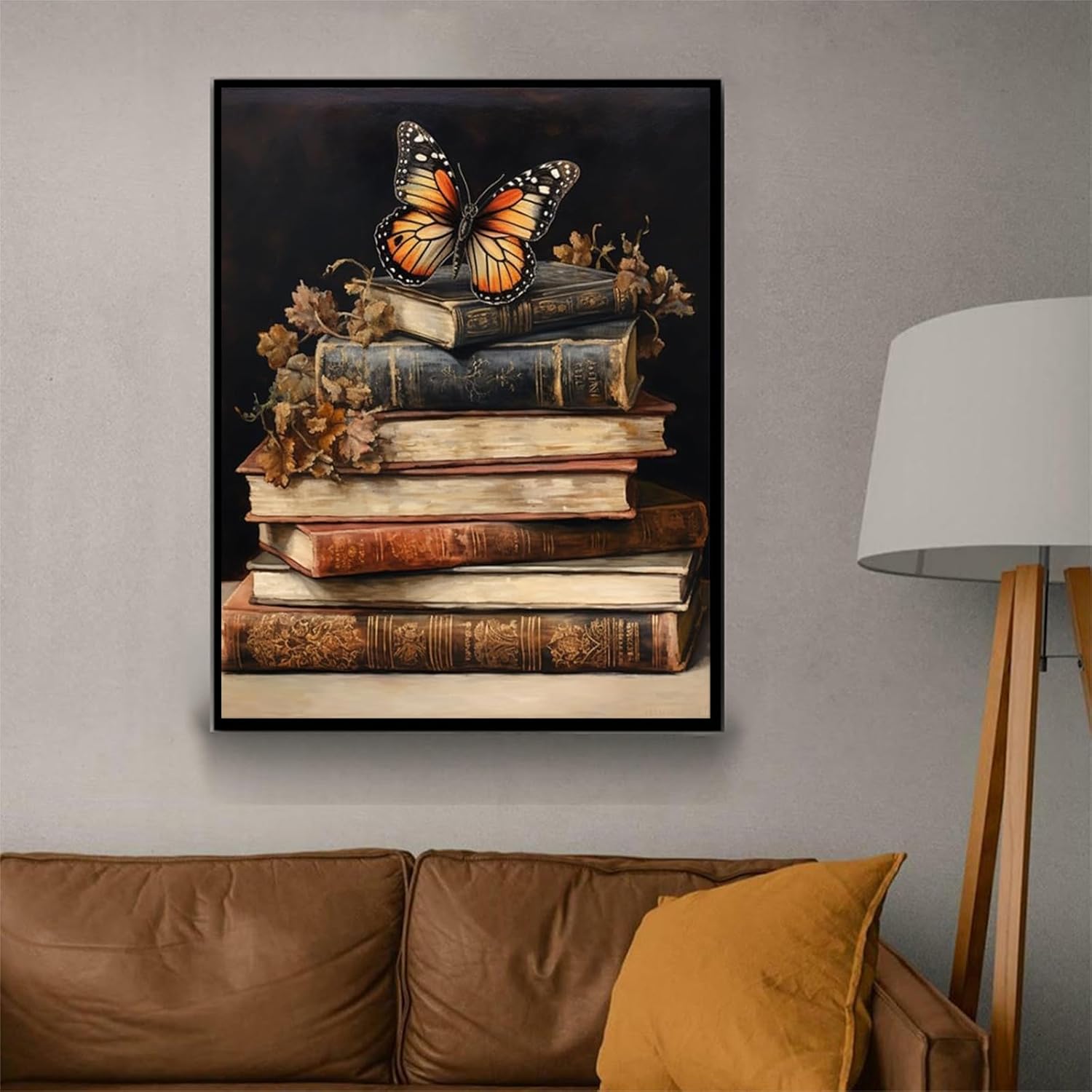 MOER SKY Libros de pintura de diamantes 5D con diseño de mariposa, arte de diamantes, pintura de diamantes de imitación de cristal, kit de