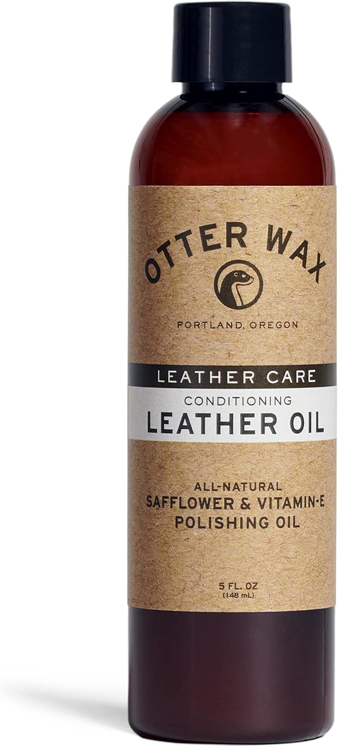 Otter Wax Aceite de cuero acondicionador, 5 onzas, tratamiento de pulido totalmente natural para muebles, botas, asientos de automóvil, chaquetas,