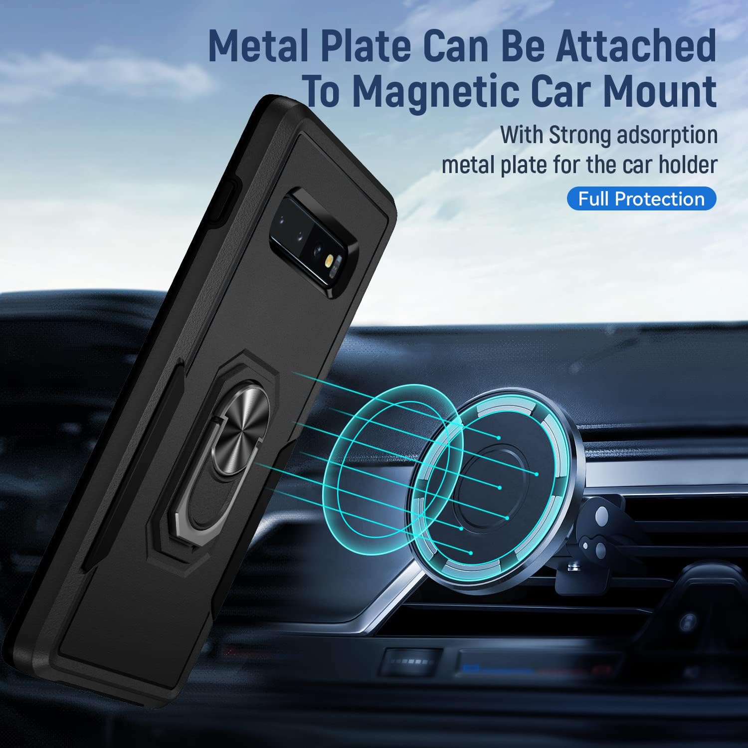 DAWEIXEAU Funda para Galaxy S10 Plus, Galaxy S10+ Funda resistente resistente a prueba de golpes Funda protectora para Samsung Galaxy S10 Plus