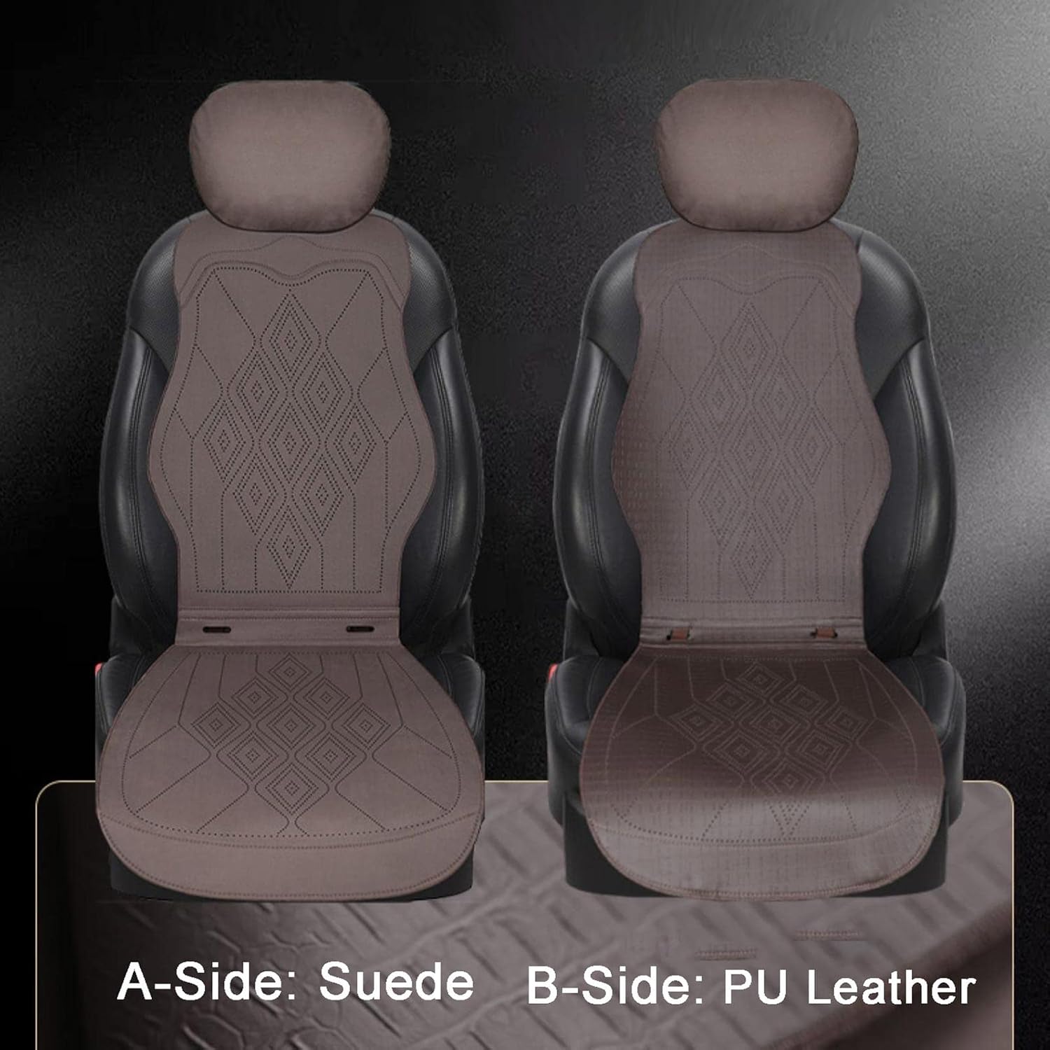 Cojín de asiento de automóvil compatible con Mazda Mazda2, Mazda3, Mazda5, Mazda6, Mazda8, Tribute, 2 asientos, cojín de gamuza para vehículo, funda