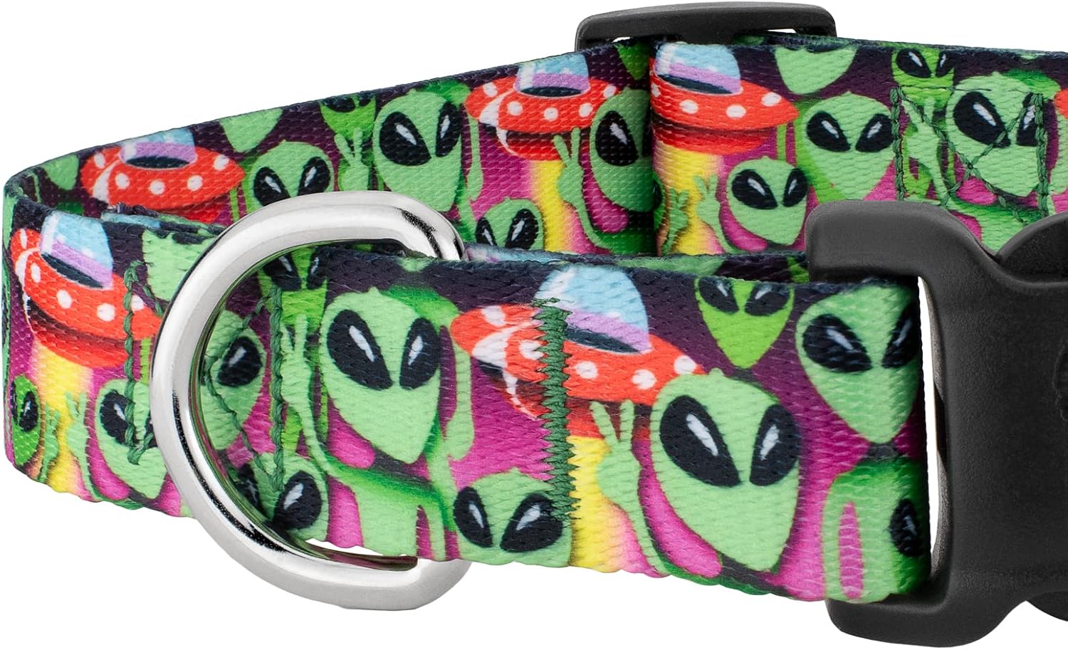 Country Brook Petz – Collar de perro Deluxe Space Aliens – Colección Geek Chic con diseños para cualquier mega fan (12 pulgada, extra pequeño)