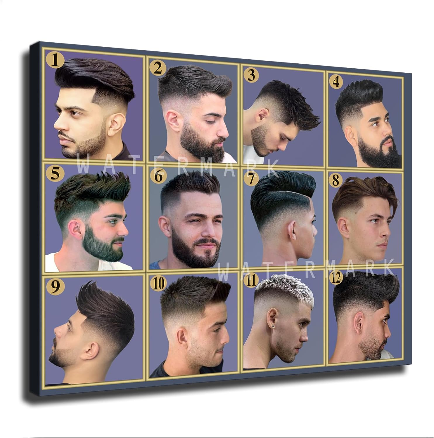 Barbería moderna corte de pelo para hombres, póster gráfico para decoración del hogar, pintura en lienzo, imagen HD, dormitorio, sala de estar,
