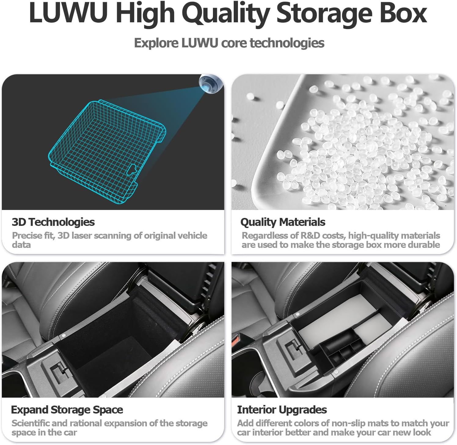 LUWU Organizador de consola central Subaru Outback 2023 Outback 2023, accesorios Outback 2021-2023, caja de almacenamiento para reposabrazos Outback
