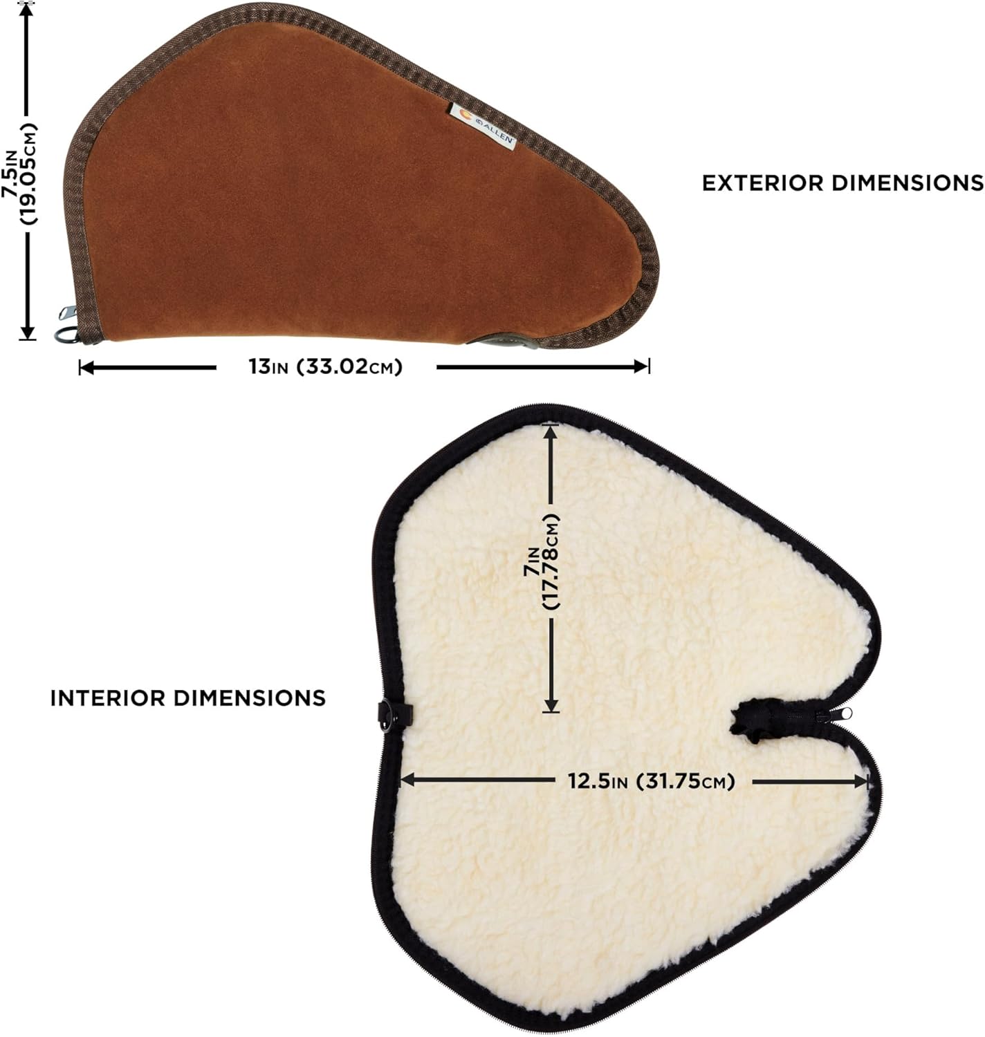 Allen Company Estuche para pistola de gamuza para pistola, 81113 pulgadas, marrón