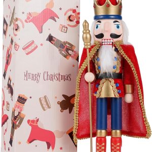 COMBIUBIU Decoraciones navideñas de 15 pulgadas, adornos de cascanueces de madera, soldado, muñeco de cascanueces de Navidad coleccionable festivo, COMBIUBIU Decoraciones navideñas de 15 pulgadas, adornos de cascanueces de madera, soldado, muñeco de cascanueces de Navidad coleccionable festivo,