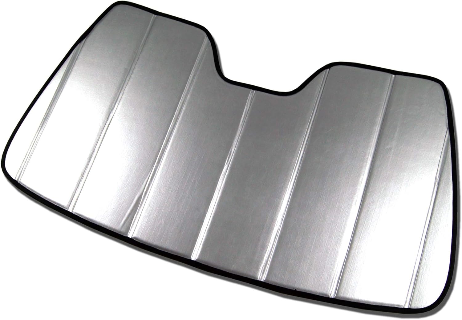 TuningPros SS-220-L – Protector de parasol para parabrisas de automóvil, ajuste personalizado, aspecto cuero sintético y acabado de fieltro gris,