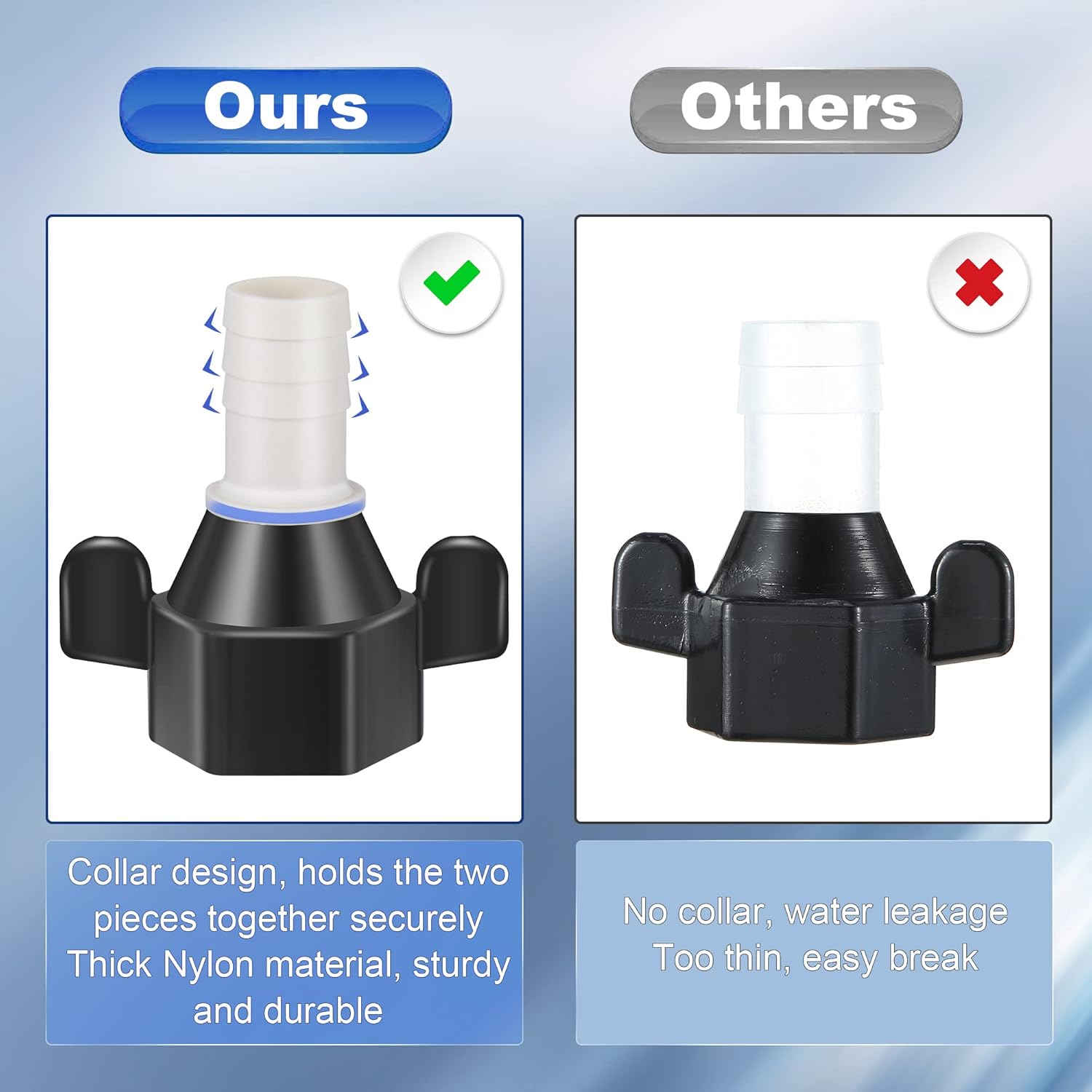 Dreyoo Codo de púas de 12 pulgada x 14 NPT x 12 pulgada y adaptador giratorio recto, accesorios de bomba de agua para RV con cinta de sellado de